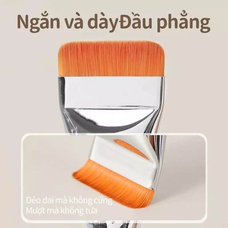 Cọ Tán Nền Đầu Dẹt Guoxiaoniu Rose Gold #370 Foundation Brush