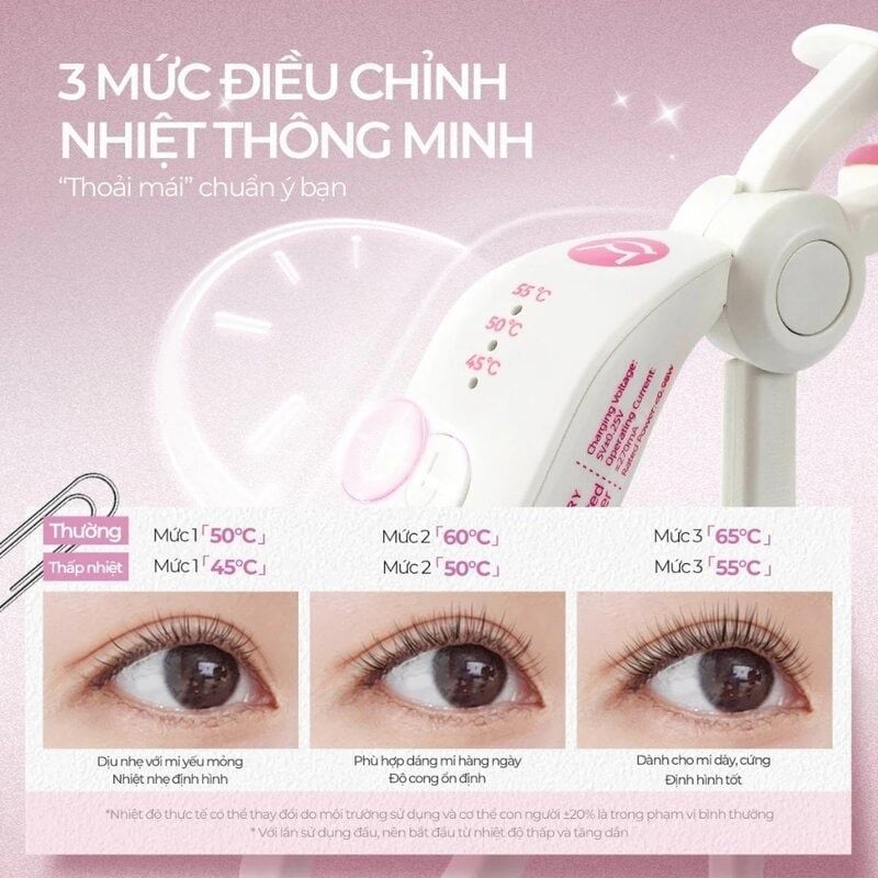 Kẹp Bấm Mi Điện Góc Rộng Mlen Diary Heated Eyelash Curler