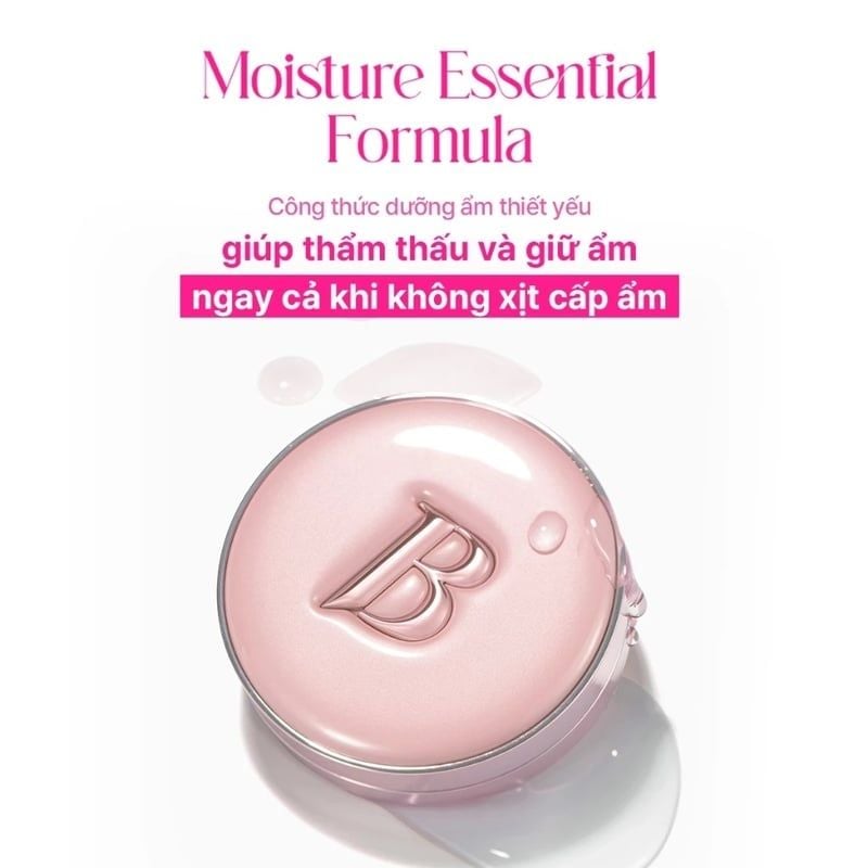 Phấn Nước Mỏng Mịn Căng Bóng Banila Co Essence Skin Pink Cushion SPF50+ PA+++ 12g