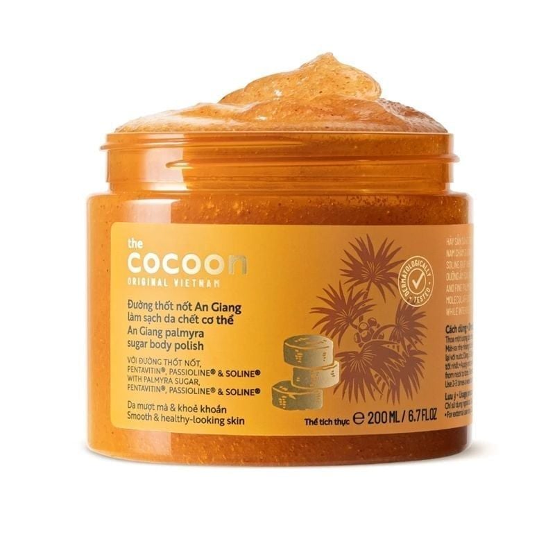 Tẩy Da Chết Body Cocoon Đường Thốt Nốt An Giang Palmyra Sugar Body Polish 200ml