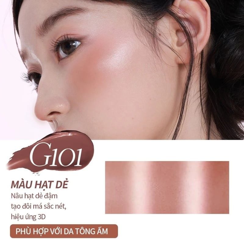 Má Hồng Kem Mooekiss Căng Bóng Tự Nhiên Romantic Diverse Colors Blush 5g