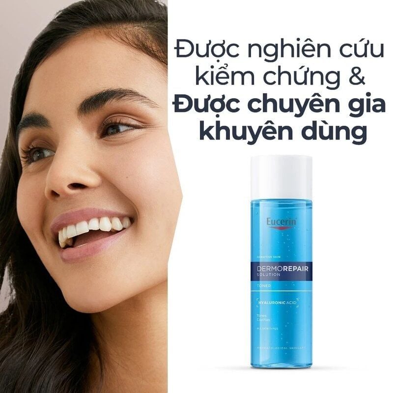 Nước Hoa Hồng Eucerin Cho Da Nhạy Cảm Dermorepair Solution Toner 200ml