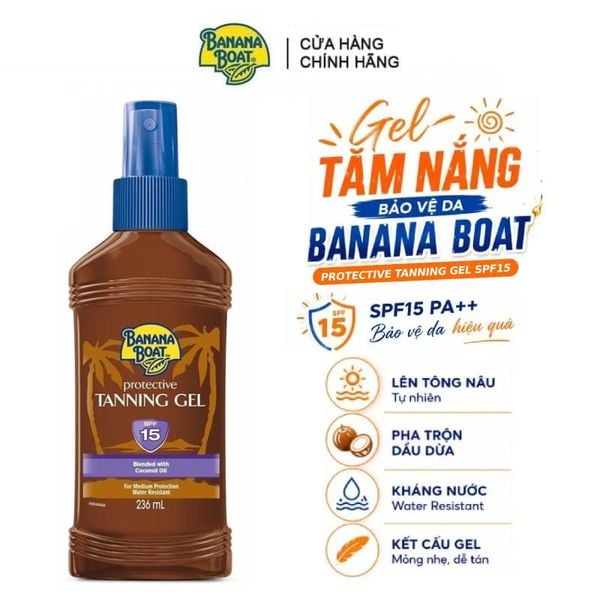  Gel Tắm Nắng Bảo Vệ Da Banana Boat Protective Tanning Oil SPF15 PA++ 236ml 