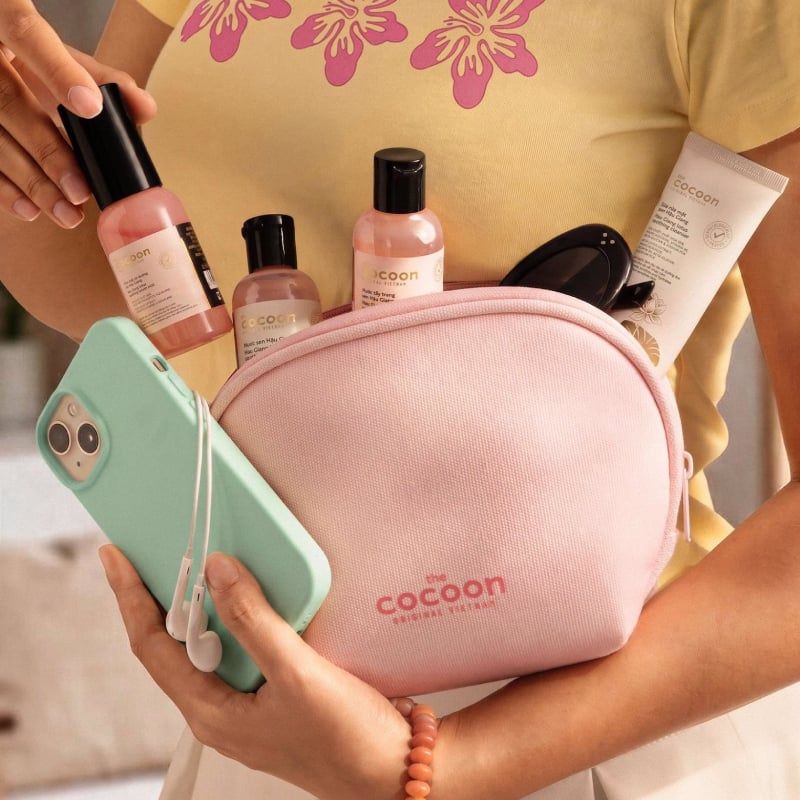 Travel Kit Sen Hậu Giang Chăm Sóc Da Cocoon Travel Kit 2: Hau Giang Lotus Collection 4pcs