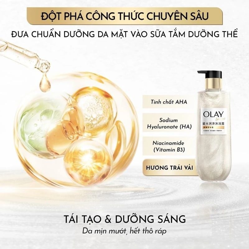 Sữa Tắm Olay Sáng Da Hương Nước Hoa Cao Cấp Luminous Body Wash 350g