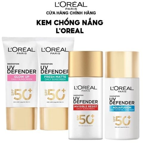 Kem Chống Nắng L'Oreal Mịn Nhẹ, Bảo Vệ Da, Ngăn Ngừa Lão Hóa UV Defender SPF 50+/PA++++
