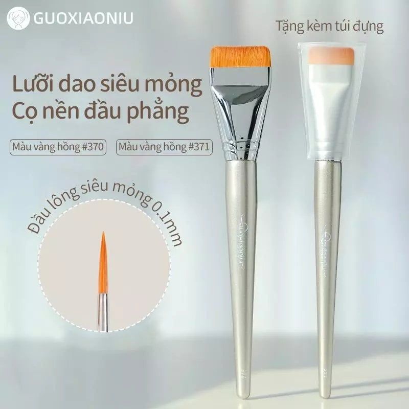 Cọ Tán Nền Đầu Dẹt Guoxiaoniu Rose Gold #370 Foundation Brush