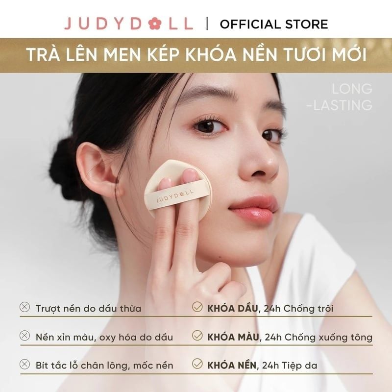 (Ver 2.0) Phấn Nước Judydoll Kiềm Dầu, Che Phủ Tốt Long Wearing Cushion 14g