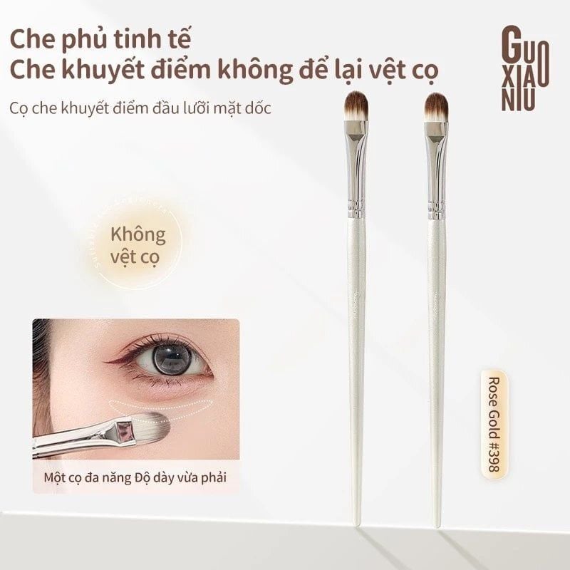 Cọ Che Khuyết Điểm Guoxiaoniu Rose Gold #398 Concealer Brush