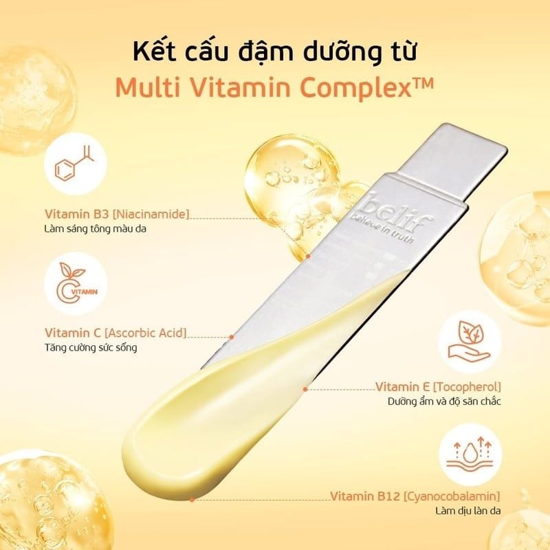 Mặt Nạ Ngủ Belif Dưỡng Ẩm & Hỗ Trợ Phục Hồi Da Chuyên Sâu Super Knights - Multi Vitamin Mask 75ml