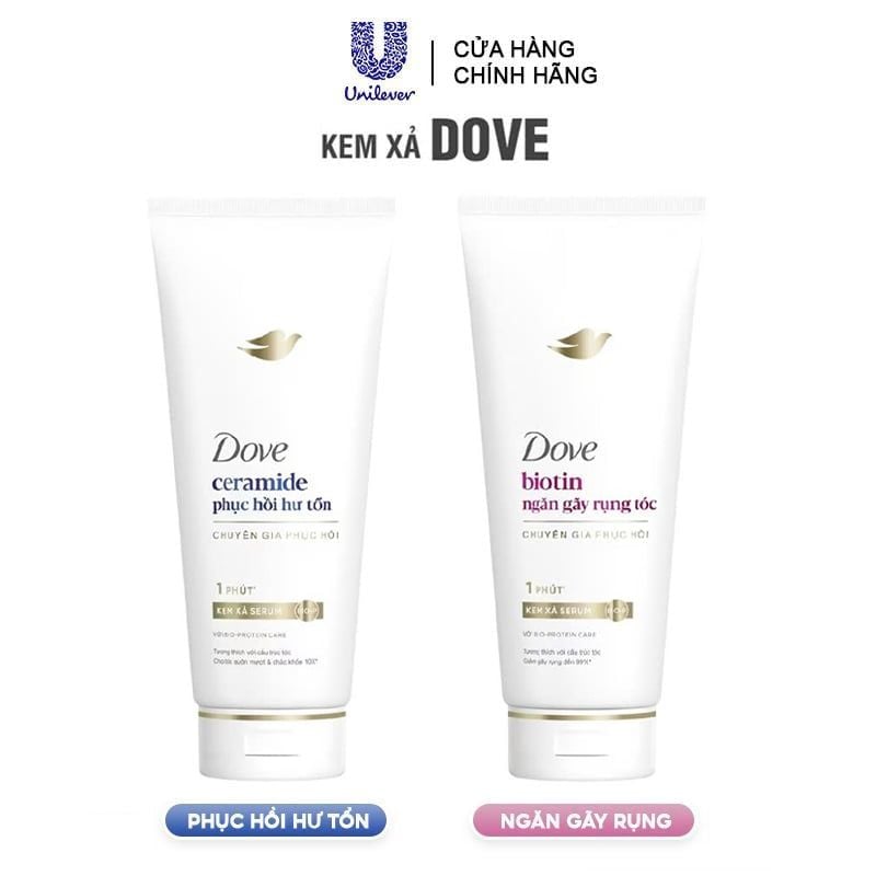 Kem Xả Dove Hỗ Trợ Phục Hồi Tóc, Ngăn Gãy Rụng
