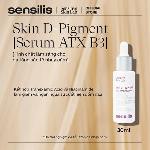  Serum Sensilis Hỗ Trợ Giảm & Ngăn Ngừa Thâm Nám, Làm Sáng Da Skin D-Pigment [Serum Atx B3] 30ml 