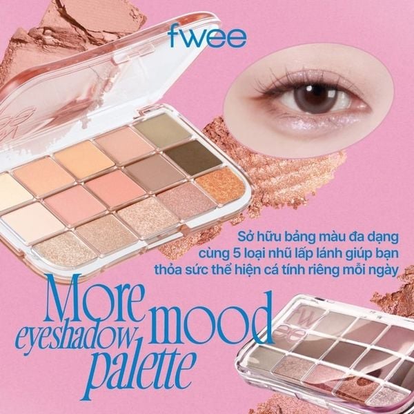  Bảng Phấn Mắt 15 Ô Fwee More Mood Eyeshadow Palette 12g 