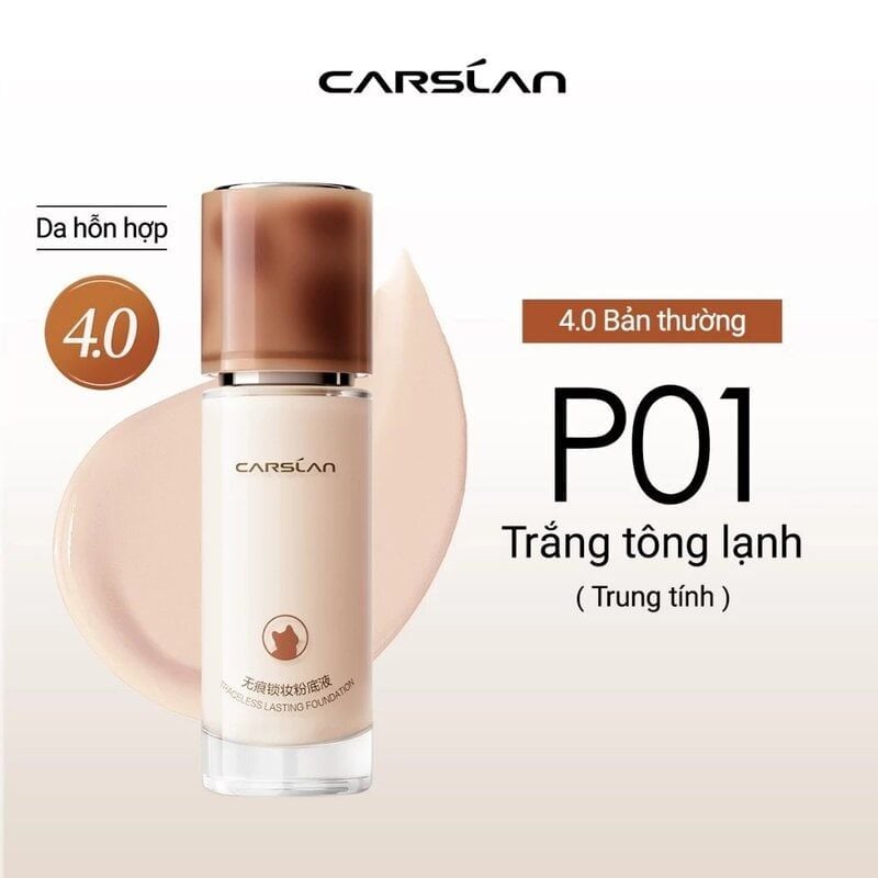 Kem Nền Carslan Dưỡng Ẩm, Kiềm Dầu Lâu Trôi Lasting Foundation 4.0 30g