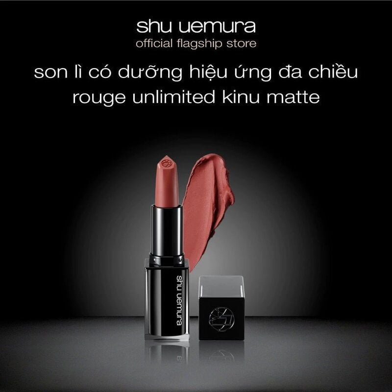 Son Thỏi Mịn Lì Lâu Trôi Shu Uemura Kinu Rouge Matte Lipstick 3.3g #KM RD 176