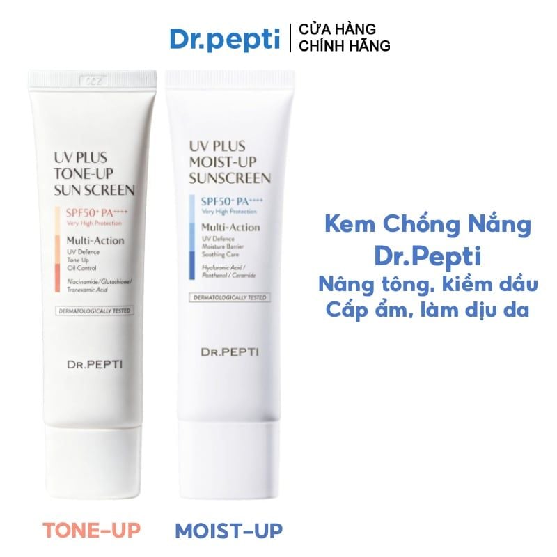 Kem Chống Nắng Dr.Pepti UV Plus Sunscreen SPF50+ PA++++ 50ml