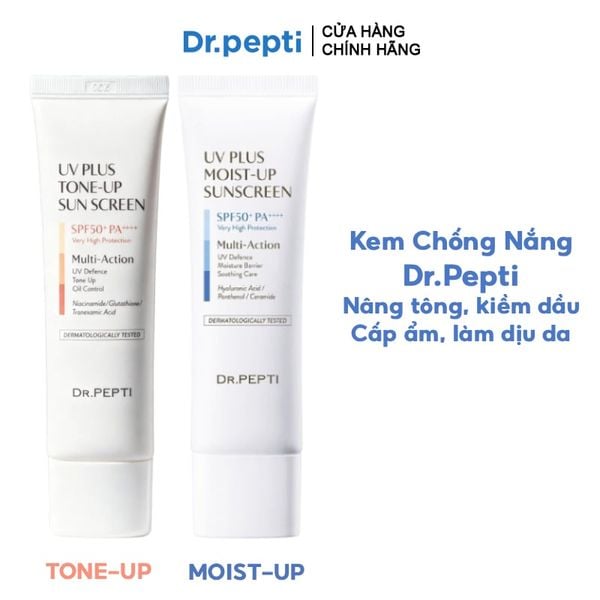  Kem Chống Nắng Dr.Pepti UV Plus Sunscreen SPF50+ PA++++ 50ml 