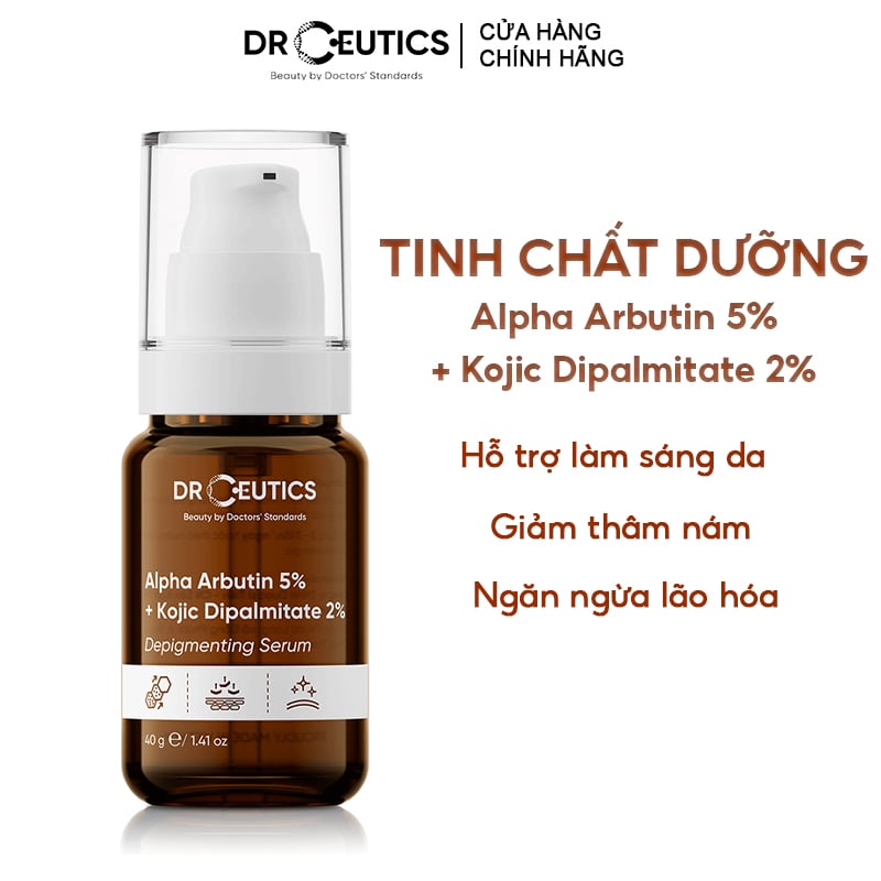 Serum DrCeutics Alpha Arbutin làm sáng da giảm thâm nám - thương hiệu mỹ phẩm Việt Nam chất lượng cao