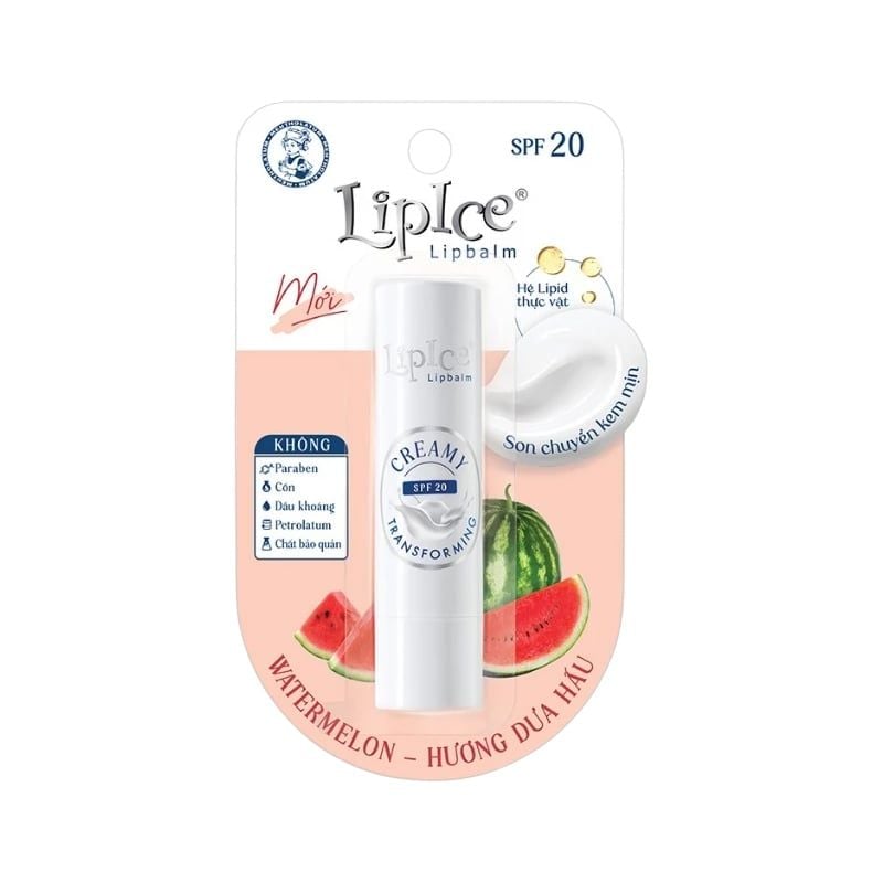 Son Dưỡng Không Màu LipIce Chuyển Kem Mịn Creamy Lipbalm