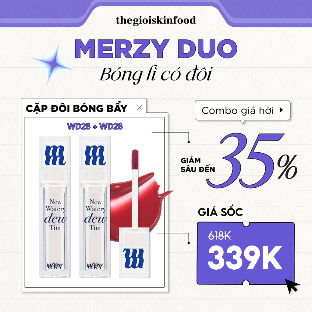[MERZY DUO] TWIN DUO: 2 Son Tint Bóng Merzy New Dew x New Dew