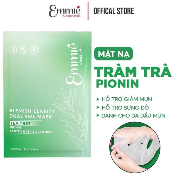  Mặt Nạ Emmié By HappySkin Làm Dịu Da, Hỗ Trợ Giảm Mụn Blemish Clarity Dual Veil Mask 