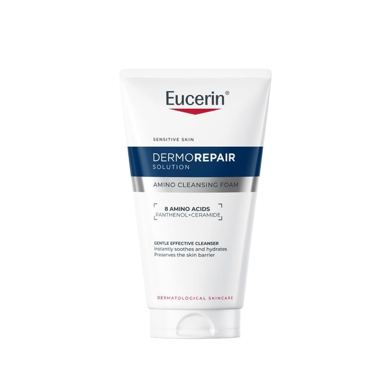 Sữa Rửa Mặt Eucerin Dịu Nhẹ Cho Da Nhạy Cảm Sensitive Skin Dermorepair Solution Amino Cleansing Foam