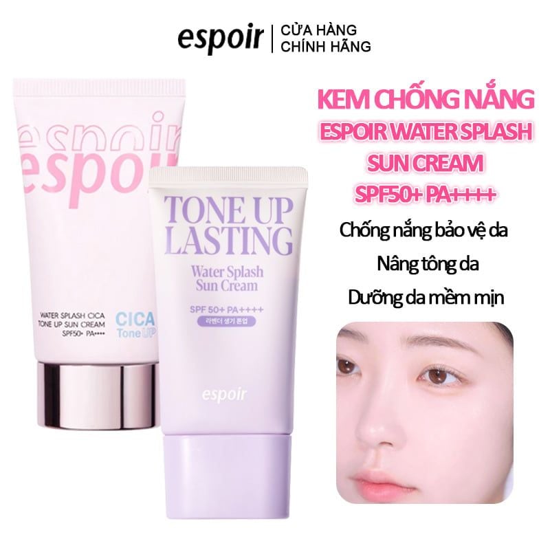 Kem Chống Nắng Espoir Nâng Tông, Lâu Trôi Water Splash Sun Cream SPF50+ PA++++