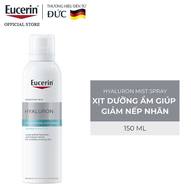 Xịt Dưỡng Ẩm Eucerin Cho Da Nhạy Cảm Hyaluron Moisturising Mist Spray