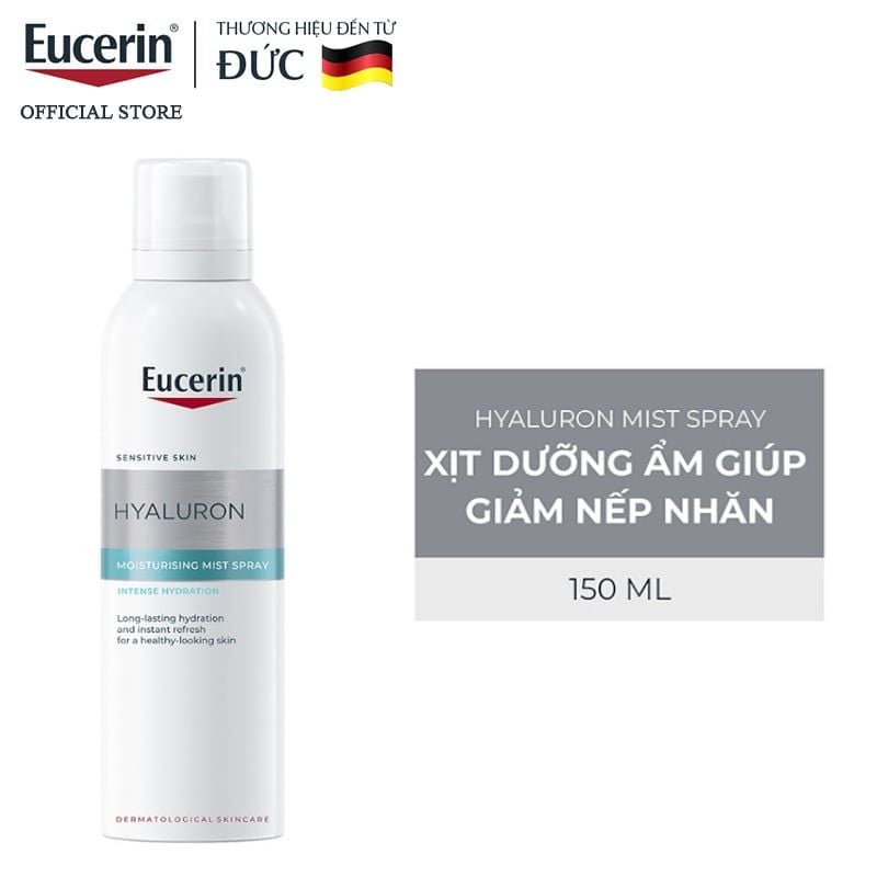 Xịt Dưỡng Ẩm Eucerin Cho Da Nhạy Cảm Hyaluron Moisturising Mist Spray