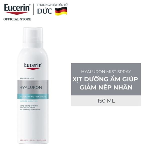  Xịt Dưỡng Ẩm Eucerin Cho Da Nhạy Cảm Hyaluron Moisturising Mist Spray 