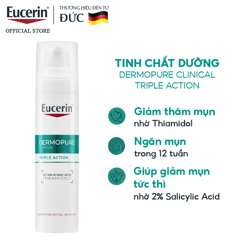 Tinh Chất Dưỡng Eucerin Hỗ Trợ Sáng Da, Giảm Thâm Mụn Dermopure Clinical Triple Action 40ml