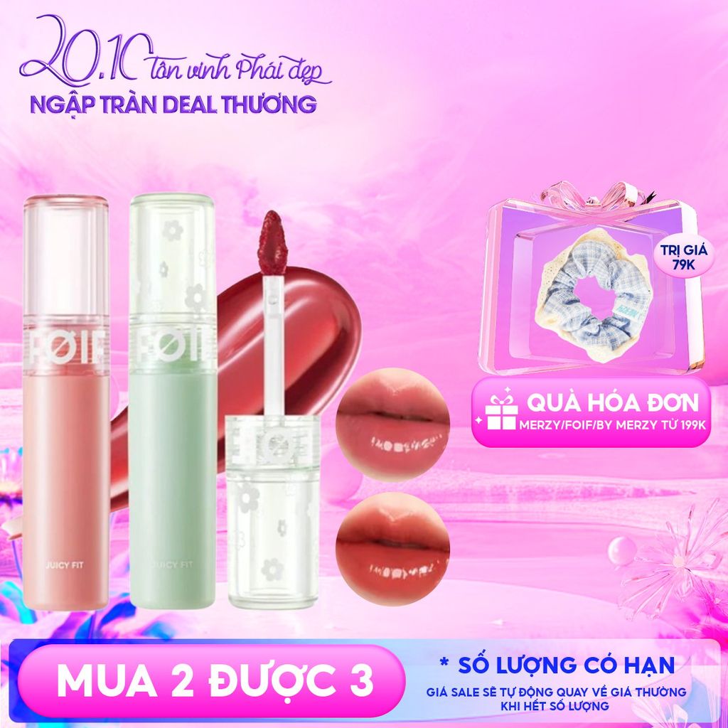 Son Tint Bóng FOIF Thuần Chay, Ẩm Mọng, Bền Màu Juicy Fit Tint