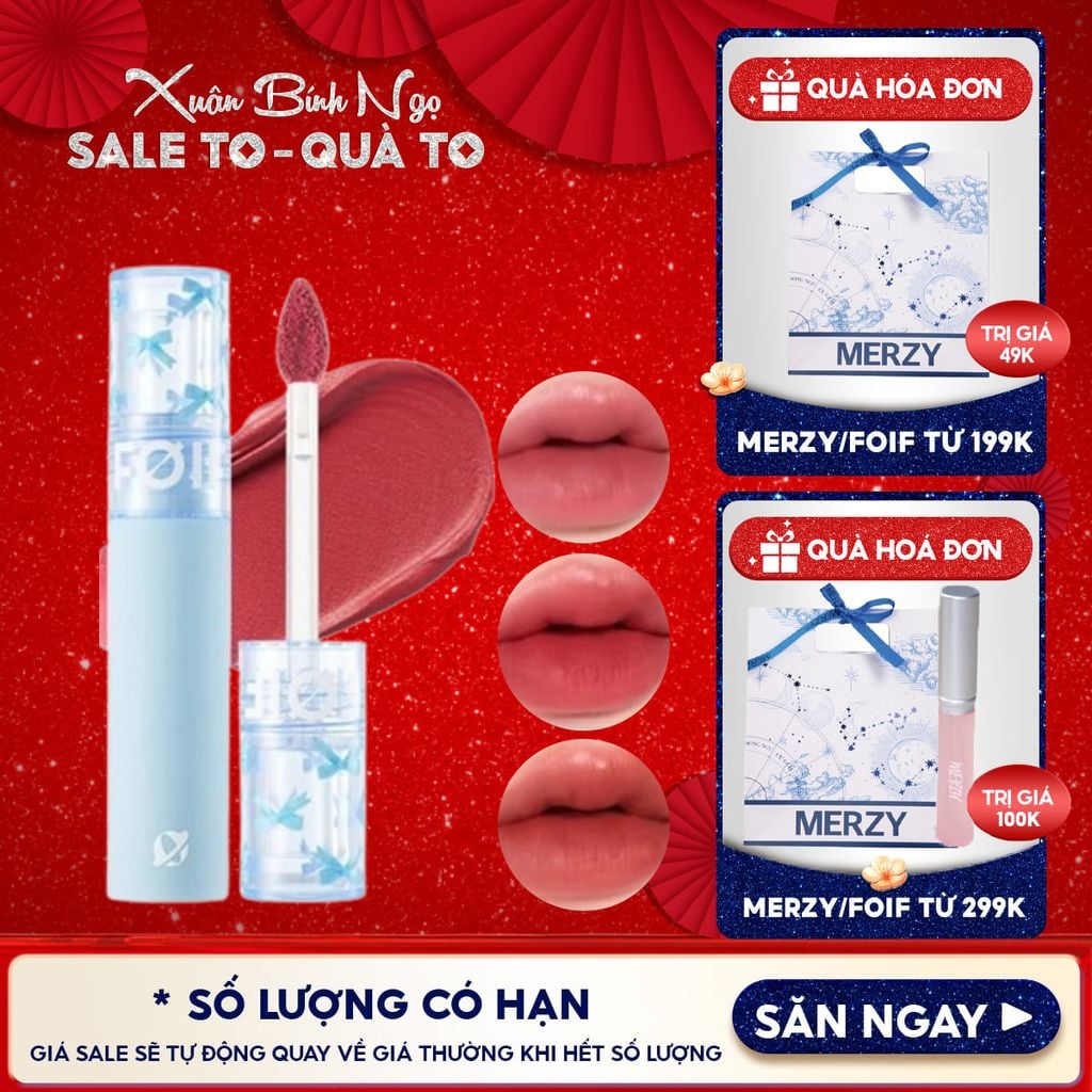 Son Kem Lì FOIF Thuần Chay, Mềm Mịn, Lâu Trôi Daily Blur Tint 3g