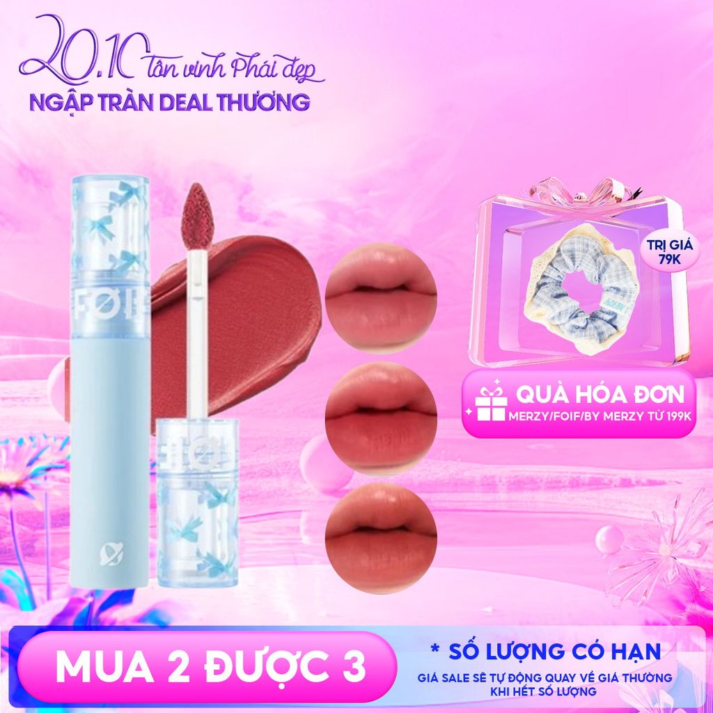 Son Kem Lì FOIF Thuần Chay, Mềm Mịn, Lâu Trôi Daily Blur Tint 3g