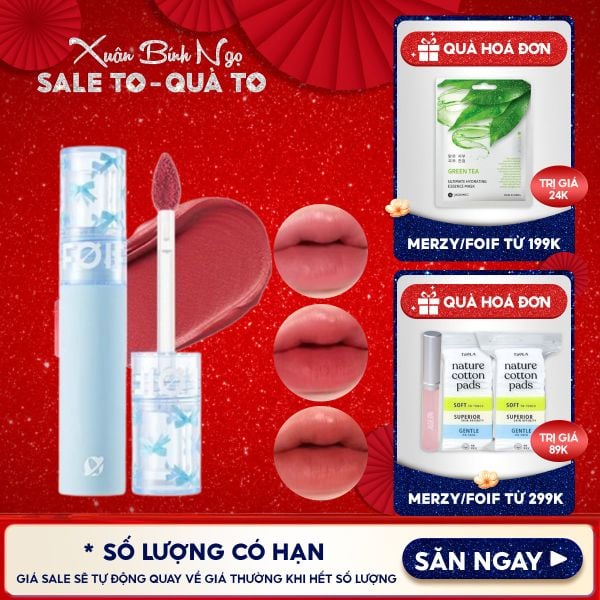  Son Kem Lì FOIF Thuần Chay, Mềm Mịn, Lâu Trôi Daily Blur Tint 3g 
