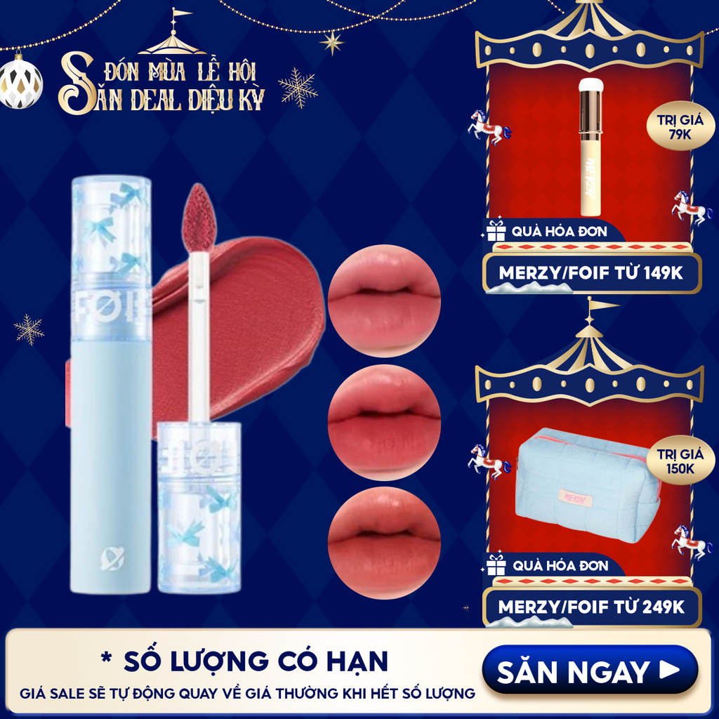 Son Kem Lì FOIF Thuần Chay, Mềm Mịn, Lâu Trôi Daily Blur Tint 3g