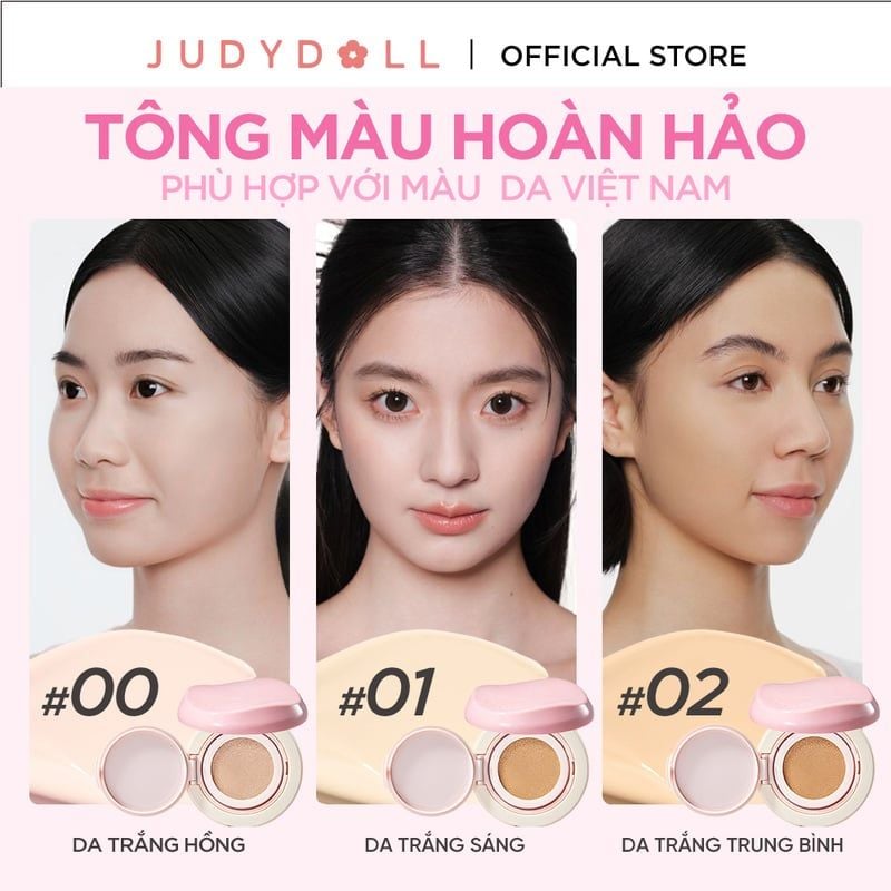 Phấn Nước Judydoll Mịn Lì, Che Phủ Cao Fresh Matte Cushion SPF50+ PA+++ 12.5g