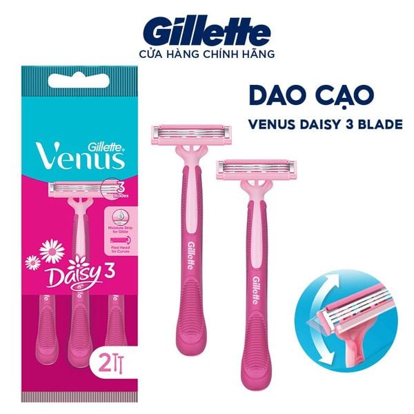  Dao Cạo Cho Nữ Gillette Venus Daisy 3 Blade (2 cái) 