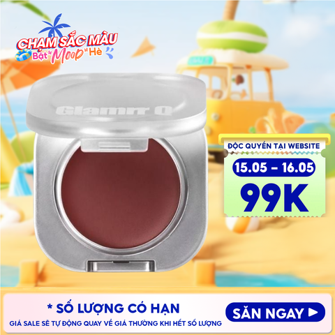 Má Hồng Kem & Son Môi Glamrr Q Mịn Lì, Bền Màu Mellow Touch Lip&Cheek Pot 1.8g