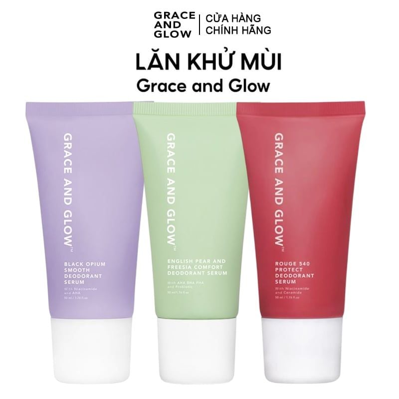 Lăn Khử Mùi Grace And Glow Dưỡng Sáng Da, Ngăn Ngừa Mồ Hôi Deodorant Serum 50ml