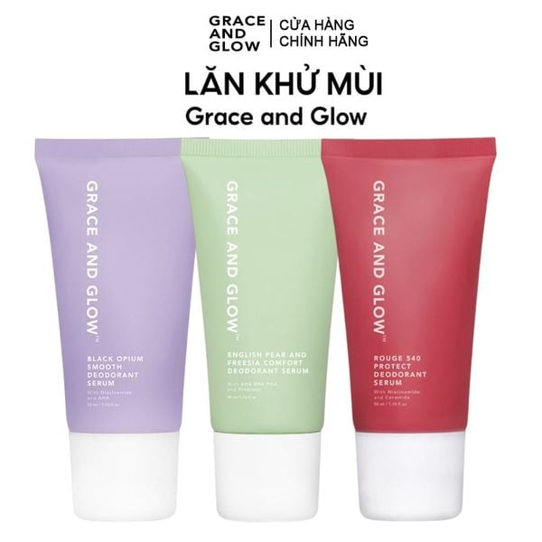  Lăn Khử Mùi Grace And Glow Dưỡng Sáng Da, Ngăn Ngừa Mồ Hôi Deodorant Serum 50ml 
