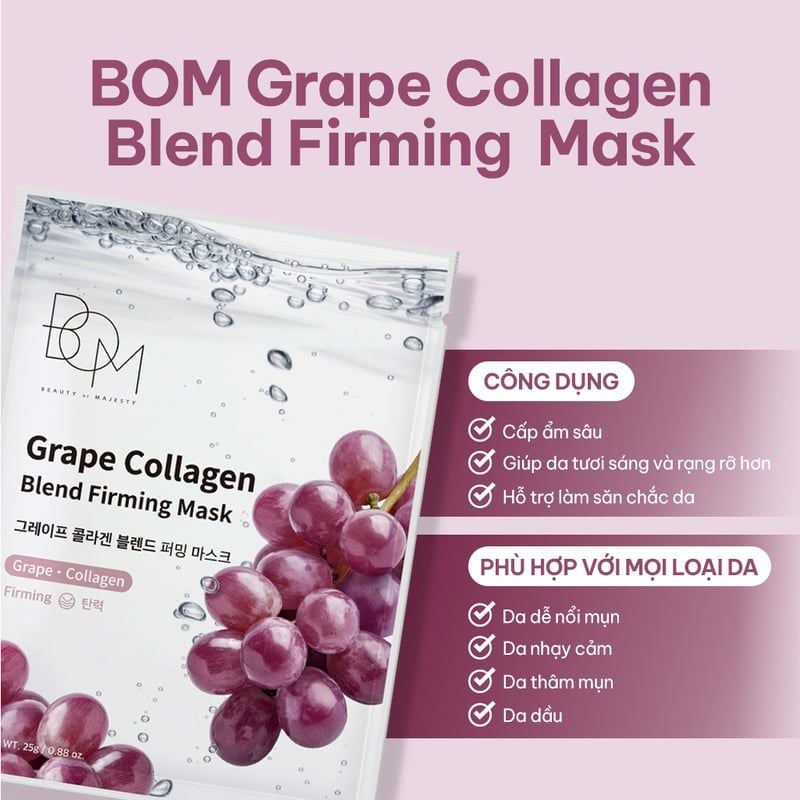 Mặt Nạ B.O.M Dưỡng Ẩm, Hỗ Trợ Phục Hồi, Săn Chắc, Cải Thiện Da Blend Mask 25g