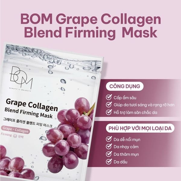  Mặt Nạ B.O.M Dưỡng Ẩm, Hỗ Trợ Phục Hồi, Săn Chắc, Cải Thiện Da Blend Mask 25g 