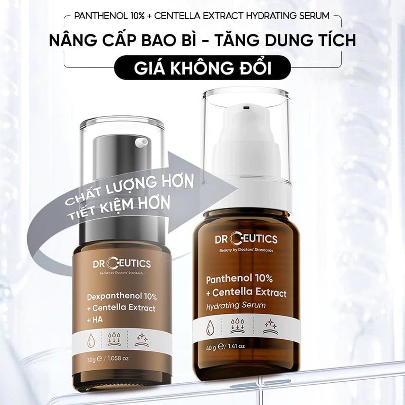 Serum DrCeutics Cấp Ẩm, Làm Dịu Da DrCeutics Panthenol 10% + Centella Extract Hydrating Serum