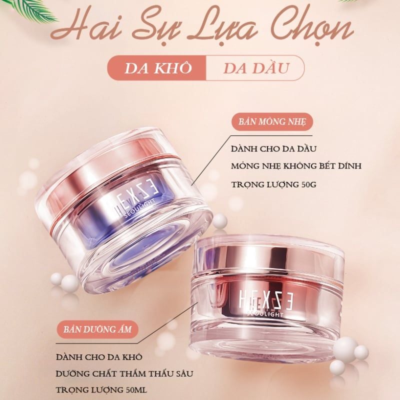 Kem Lót Hexze Kem Lười Nâng Tone Da Dưỡng Ẩm Radiant Lazy Cream 50g
