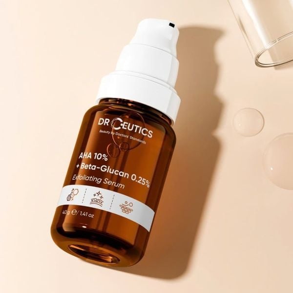  Serum Tẩy Tế Bào Chết Hóa Học DrCeutics AHA 10% + Beta-Glucan 0.25% Exfoliating Serum 40g 