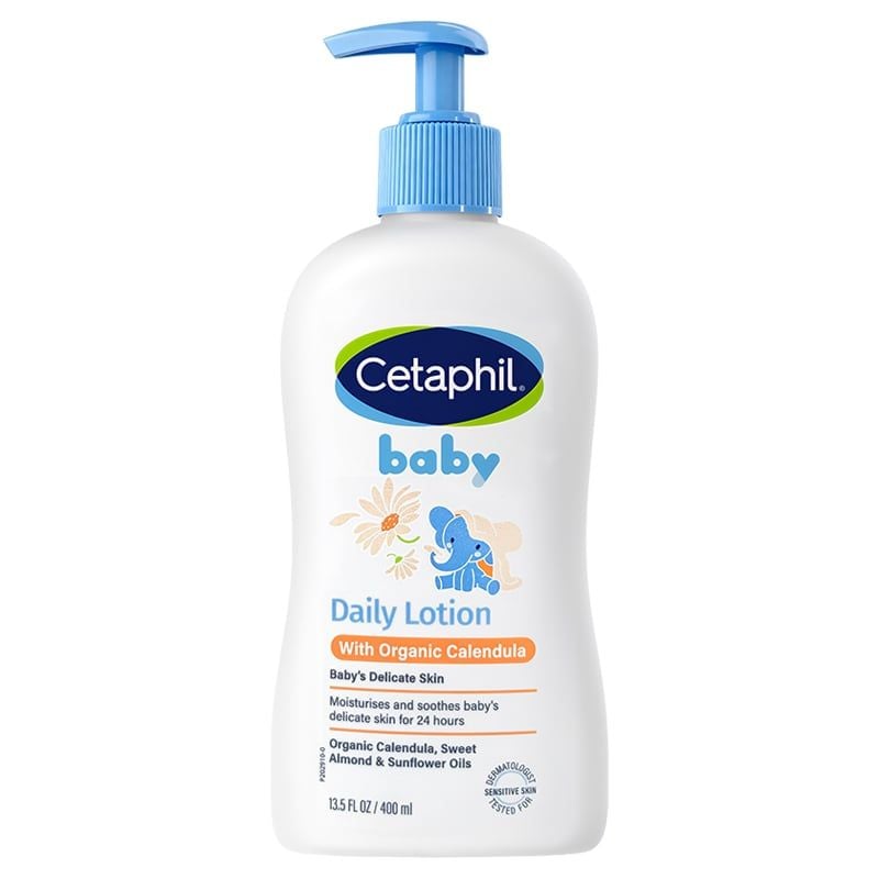 Sữa Dưỡng Da Trẻ Em Cetaphil Baby Daily Lotion With Organic Calendula 400ml  (date 02/2027)