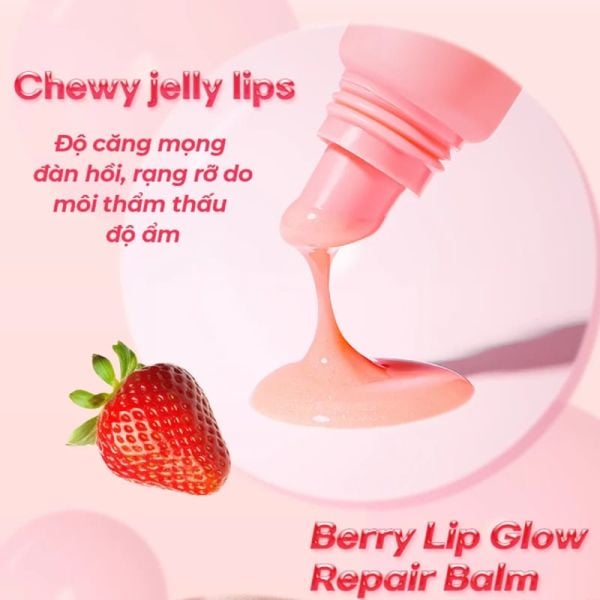  Son Dưỡng Carenel Hồng Môi Hương Dâu Berry Lip Glow Repair Balm 10g #Berry 