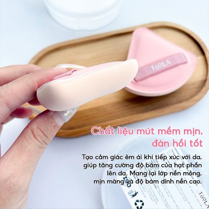 Bông Mút Trang Điểm Tán Nền Mềm Mịn TOOLA Makeup Puff