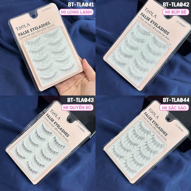 [Mua 5 Tặng 1 Sổ Đựng Mi Giả] [NHẬP KHẨU] Lông Mi Giả Viền Gân Trong TOOLA Mềm Mại, Không Nặng Mắt